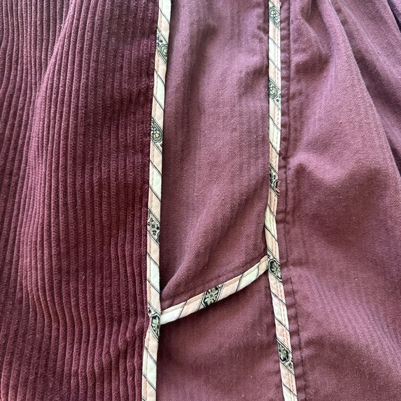 Vintage Wide Whale Corduroy Belted Trench Coat in Soft Raspberry • EUC• Size M - Picture 14 of 16